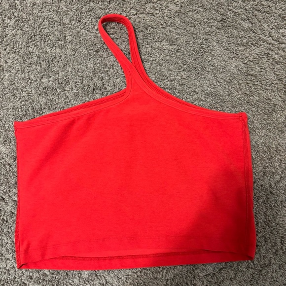Beyond Yoga Red Spacedye One Shoulder Tank - Picture 2 of 4